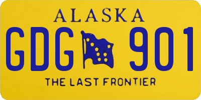 AK license plate GDG901