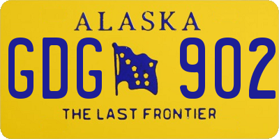 AK license plate GDG902