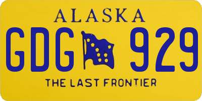 AK license plate GDG929