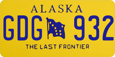 AK license plate GDG932