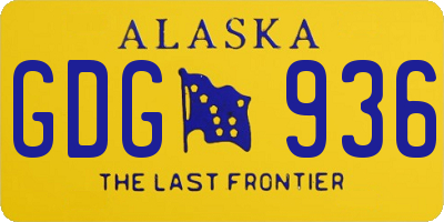 AK license plate GDG936