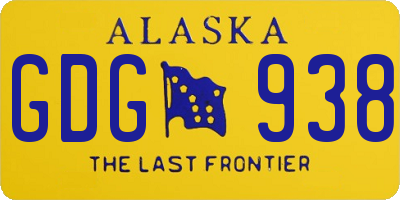 AK license plate GDG938