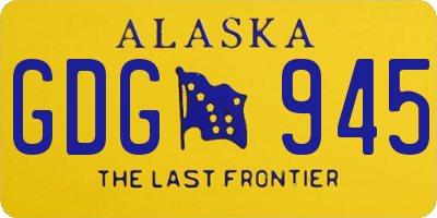 AK license plate GDG945