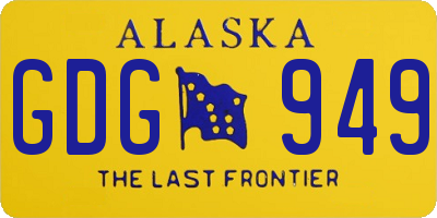 AK license plate GDG949
