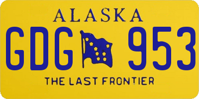 AK license plate GDG953