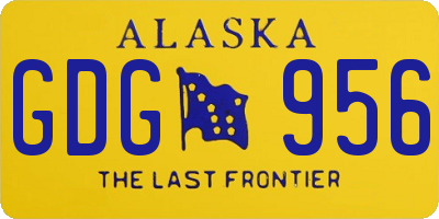 AK license plate GDG956