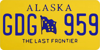 AK license plate GDG959