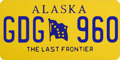 AK license plate GDG960