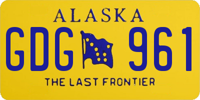 AK license plate GDG961