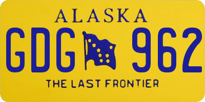AK license plate GDG962