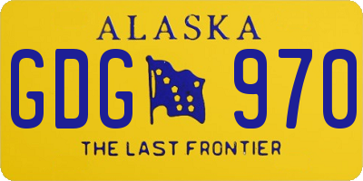 AK license plate GDG970