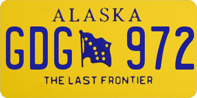 AK license plate GDG972