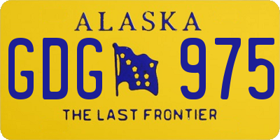 AK license plate GDG975