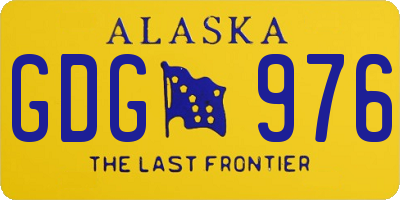 AK license plate GDG976