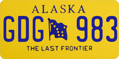 AK license plate GDG983
