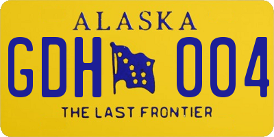 AK license plate GDH004