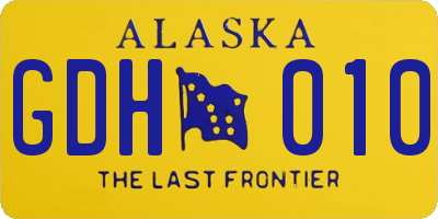 AK license plate GDH010