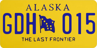 AK license plate GDH015