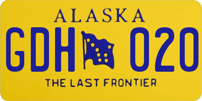 AK license plate GDH020