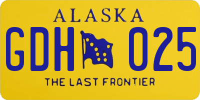 AK license plate GDH025