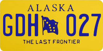 AK license plate GDH027