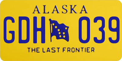 AK license plate GDH039