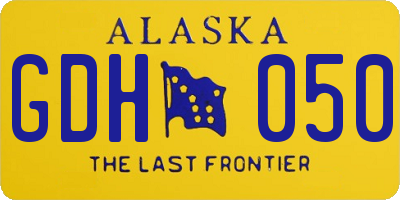 AK license plate GDH050