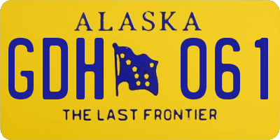 AK license plate GDH061