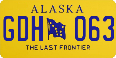 AK license plate GDH063