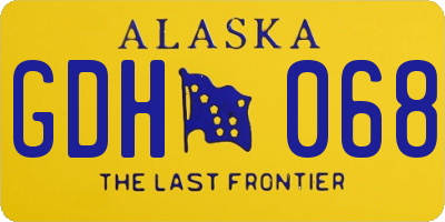 AK license plate GDH068