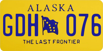 AK license plate GDH076