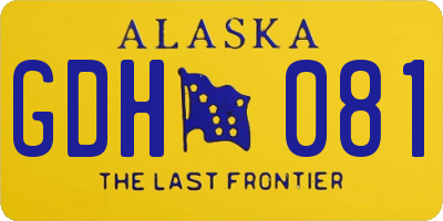 AK license plate GDH081