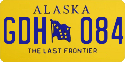 AK license plate GDH084
