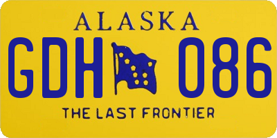 AK license plate GDH086