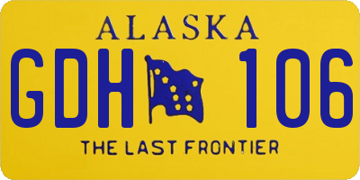 AK license plate GDH106