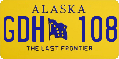 AK license plate GDH108