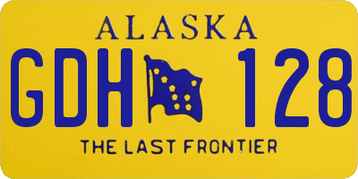 AK license plate GDH128