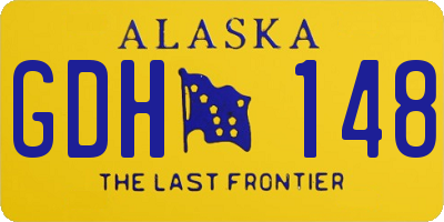 AK license plate GDH148