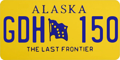 AK license plate GDH150
