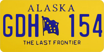 AK license plate GDH154