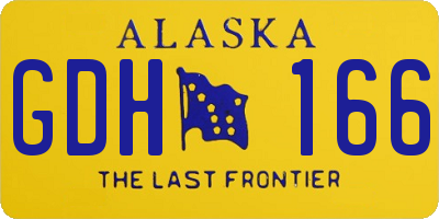 AK license plate GDH166