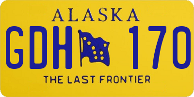 AK license plate GDH170
