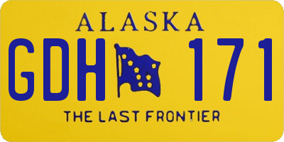 AK license plate GDH171