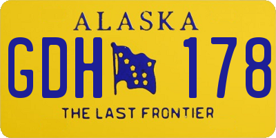 AK license plate GDH178