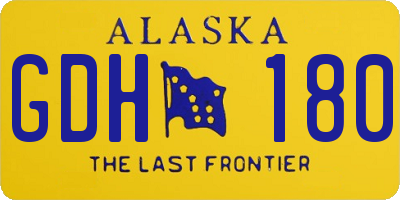 AK license plate GDH180