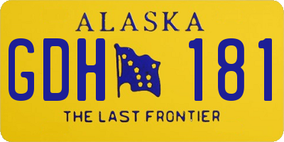 AK license plate GDH181