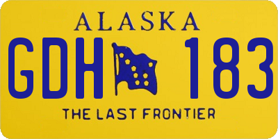 AK license plate GDH183