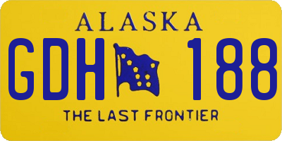 AK license plate GDH188