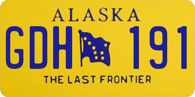 AK license plate GDH191