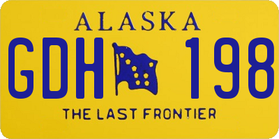 AK license plate GDH198